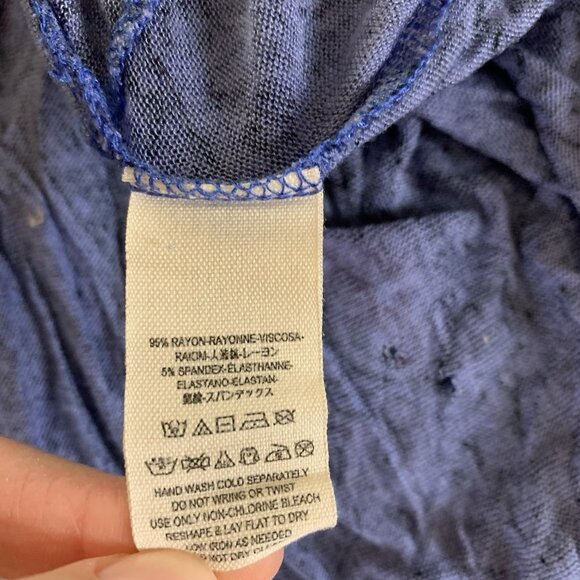 Free People Blue Purple Paisley Tunic Boho Oversized Flowy Top M Festival Vibes - Picture 5 of 5